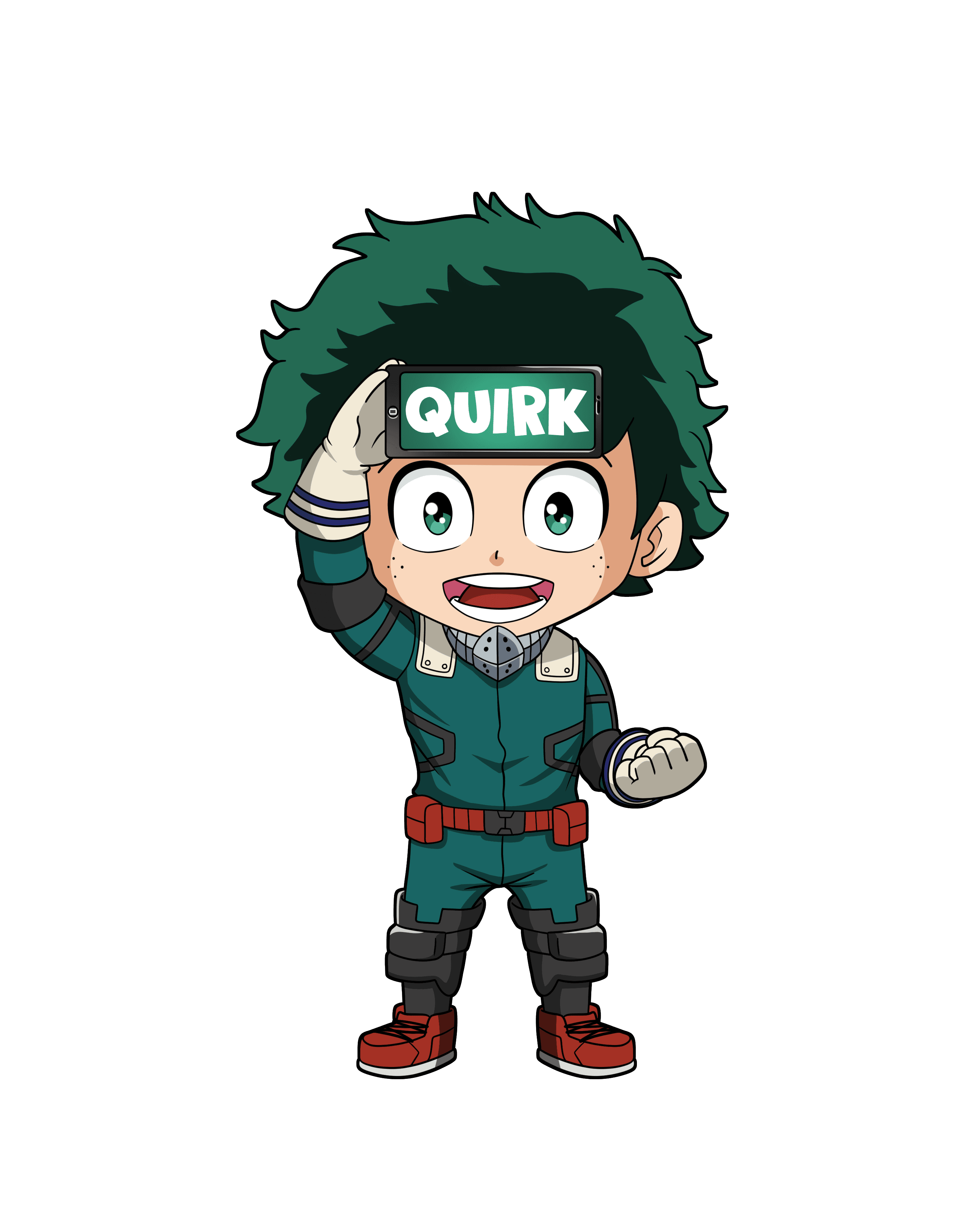 NANI fandom charades mobile hero featuring Deku from My Hero Academia